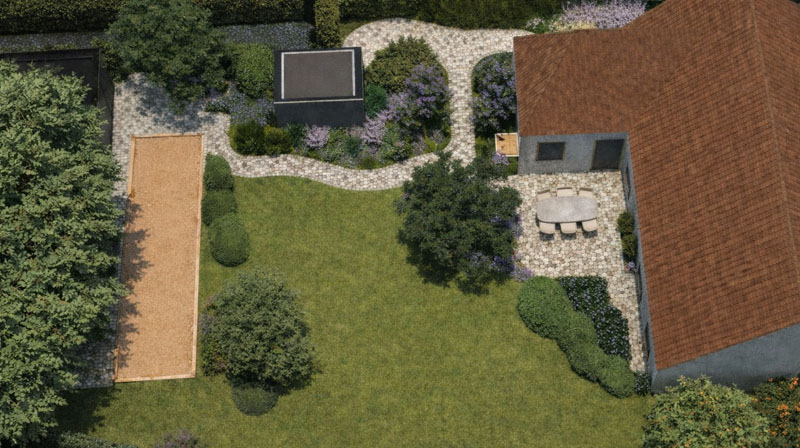 Beleeftuin met bijgebouw Poppel
